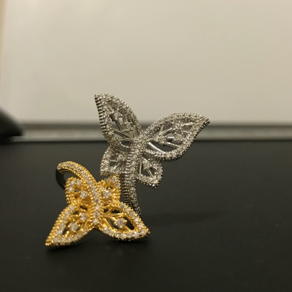 TWO-TONE Butterfly FASHION RING